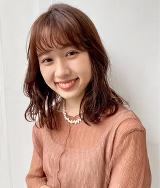 ミディアム 藤原 侑香のヘアスタイル