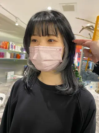 ミディアム 透け感ベージュ /ミハルのヘアスタイル