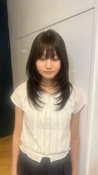 セミロング カラー ヘアアレンジ ᵐⁱᵏⁱᵏᵒ /暖色･透明感カラーのヘアスタイル
