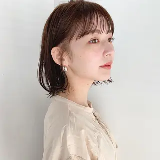 ショート カラー 🌱小顔ヘア/ボブ ミディアム/双葉🌱のヘアスタイル