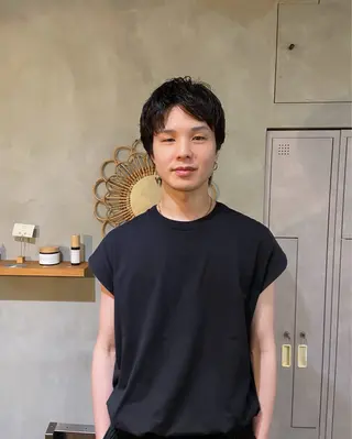 ショート メンズ特化ショート/ センターパート/福田のヘアスタイル