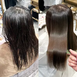 セミロング 縮毛矯正/ショート/ レイヤー/畑中正敏のヘアスタイル