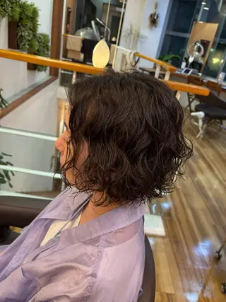 ショート パーマ のりなが れおのヘアスタイル