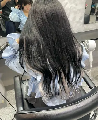 セミロング ケアブリーチ/ エクステ/レイヤーのヘアスタイル