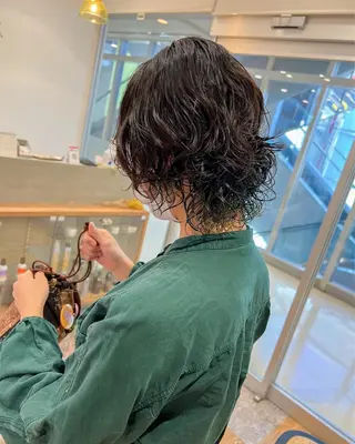 ショート カラー パーマ 韓国風デザイン 💐MIZUKI💐のヘアスタイル
