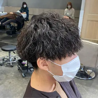 ミディアム メンズパーマ特化/ 町田甲陽✨のヘアスタイル