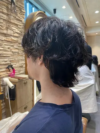 パーマ メンズ 韓国ヘア/銀座/ 艶髪/ウチダのヘアスタイル
