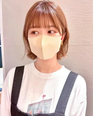 ミディアム カラー 🌱小顔ヘア/ボブ ミディアム/双葉🌱のヘアスタイル