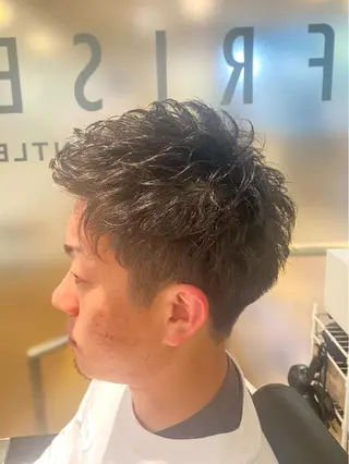 ショート パーマ メンズ FRISEUR smile&gentleman所属・【川西能勢口駅1分】 木村　翔乃佑のヘアスタイル