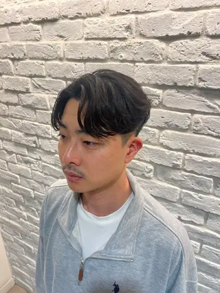 パーマ メンズ BLUE       hair＆Life所属・メンズ特化 山崎  蓮のヘアスタイル