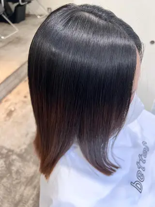 ミディアム KAZUKI新宿 カット　パーマのヘアスタイル