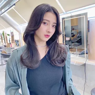 ロング カラー ♥️ボブ韓国風ヘア ♥️久保田夢美のヘアスタイル