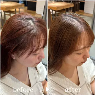 セミロング 艶カラー/レイヤー 🦋AKARI🦋のヘアスタイル