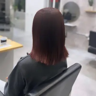 ミディアム カラー Rui/透明感カラー 暖色/レイヤーカットのヘアスタイル