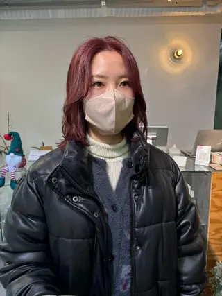 ミディアム カラー sakura🌸 レイヤー/韓国ヘアのヘアスタイル