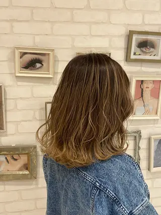 ミディアム 尾崎 優也のヘアスタイル