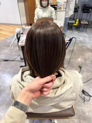 ミディアム カラー ブリーチなし ダブルカラー三國雅矢のヘアスタイル