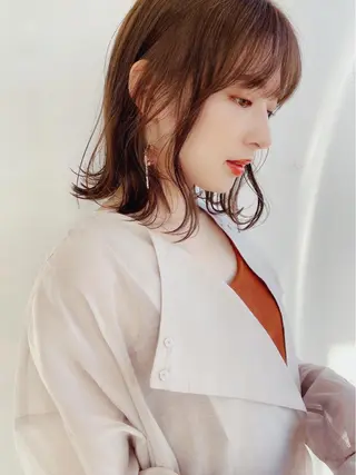 ミディアム 鎌倉 彩のヘアスタイル