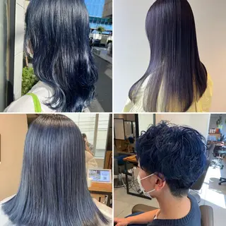 セミロング カラー メンズ 🌿earth亀有店 【緑髪のノブ】🌿のヘアスタイル