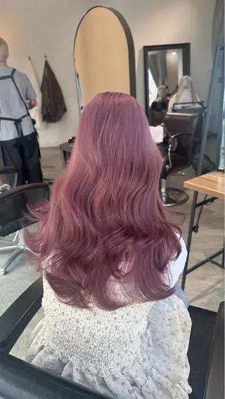 ロング カラー ヘアアレンジ ブリーチカラー🤍 颯馬🐈‍⬛のヘアスタイル