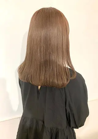 セミロング ParveMix 佐々木梨紗🤍のヘアスタイル