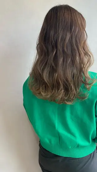 セミロング カラー 🪐SOURCE 塚口　シマブクロ🪐のヘアスタイル