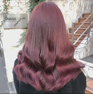 ロング カラー ヘアアレンジ 韓国ヘア 🦋KIRA🦋のヘアスタイル