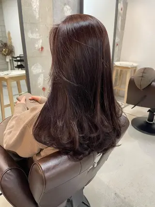 ロング カラー 松本 瑠菜のヘアスタイル