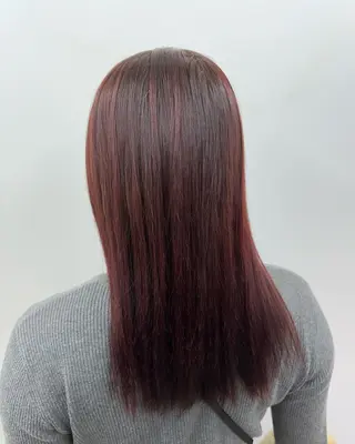 セミロング 韓国ヘア×ハイトーン AYA💫のヘアスタイル