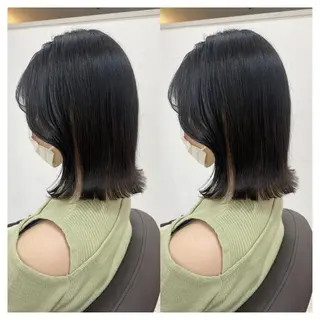 ミディアム カラー 村山 茉衣のヘアスタイル