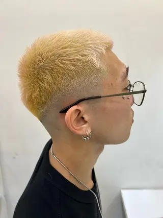 ショート メンズ メンズパーマ/ ハイライト　Tumのヘアスタイル