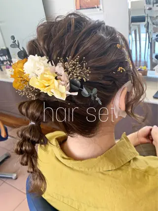 ミディアム ヘアアレンジ hair salon siro所属・小澤 志穂のヘアスタイル