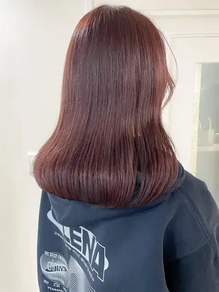カラー ミディアム/顔周り/ ベージュ🌼mayuのヘアスタイル