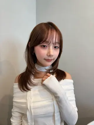 ミディアム sora/レイヤー/ 似合わせカット🎀のヘアスタイル