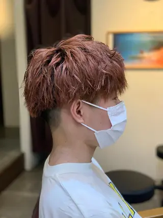 ショート カラー メンズ CECIL hair なんば店所属・メンズパーマ 艶髪☆店長☆有馬のヘアスタイル