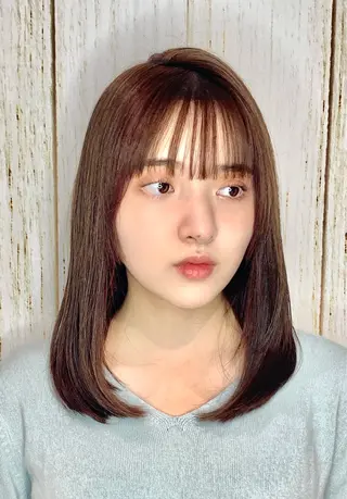 ミディアム 🦋ミルクティーベー ジュ🦋mayukiのヘアスタイル