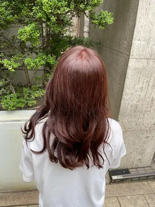 ロング カラー ルキ🌈ブリーチカラ ー&メンズパーマ🦄のヘアスタイル