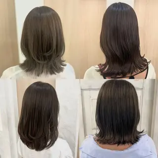 ミディアム カラー ヘアアレンジ レイヤーカット/髪質 改善/メンズカットのヘアスタイル