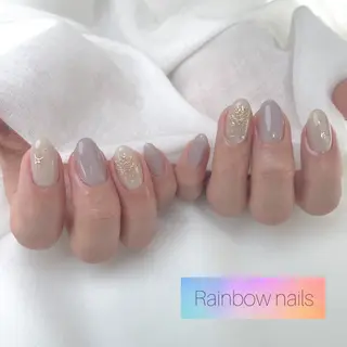 ネイル Rainbow nailsくろちゃんのネイルデザイン