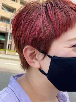 ショート カラー 金沢市/美容師/ 岡島由希美のマツエク・マツパデザイン