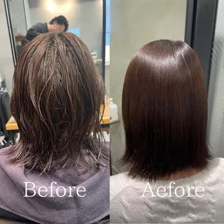 ミディアム charm《銀座》 ヘアセット/縮毛矯正のヘアスタイル