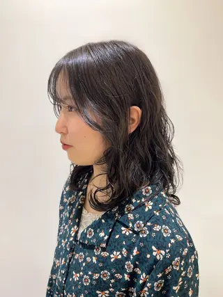 ミディアム 🫧オリーブカラー/ 酸性縮毛矯正銀座🫧のヘアスタイル