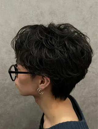 ショート パーマ メンズ メンズウルフ特化🐺 🔥長山耕大🔥のヘアスタイル