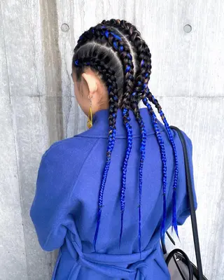 ロング カラー ヘアアレンジ Repos by moi所属・RINA/特殊ヘア/ 高発色ワンカラーのヘアスタイル