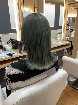 ミディアム カラー ヘアアレンジ 韓国ヘア sasugaのヘアスタイル