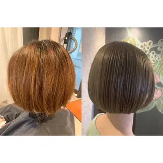 ショート カラー ✨縮毛矯正✨髪質改善 ナカシマ ユミのヘアスタイル