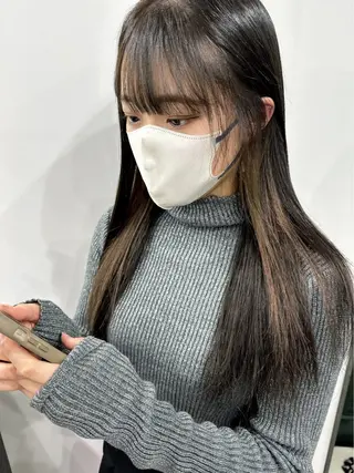 セミロング カラー さあや 【透け感/艶感】のヘアスタイル