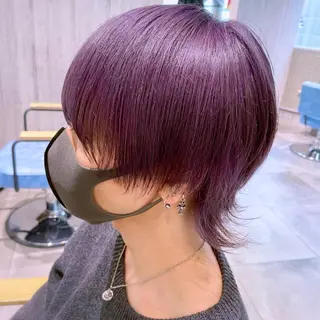 ミディアム カラー メンズ EMANON新宿南口所属・🦄中性ウルフ ☁️Shiori🦄のヘアスタイル