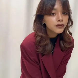 ミディアム 【韓国風くびれヘア】 joule小木曽輝のヘアスタイル