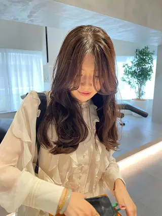 ロング ラベンダー/レイヤー カット🤎mamiのヘアスタイル